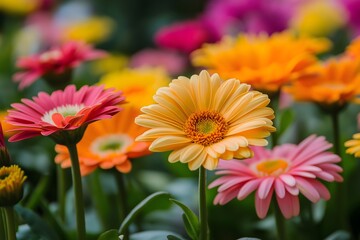 Obraz premium Vibrant Gerber Daisies in Bloom