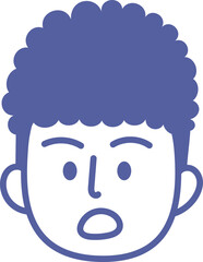 face icon cartoon vector