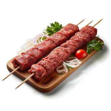 raw kebab displayed isolate background good white png image file format