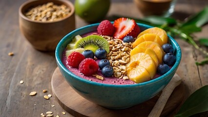 Bright and refreshing smoothie bowls filled with tropical fruits and vibrant colors, perfect for a healthy breakfast that’s as nourishing as it is beautiful.
