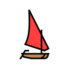 felucca ancient ship color icon vector. felucca ancient ship sign. isolated symbol illustration