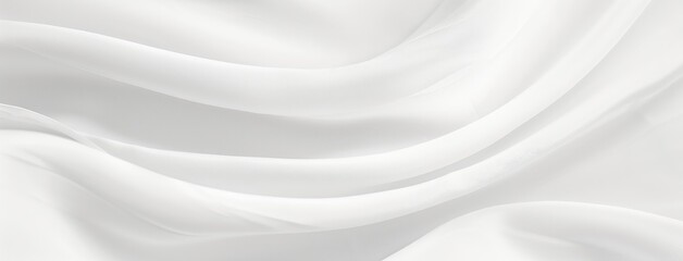 Obraz premium Elegant White Silk Fabric Flowing Texture