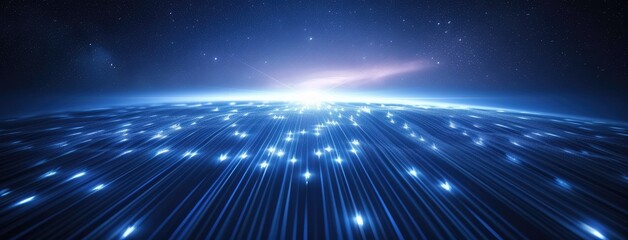 Fototapeta premium High-Speed Digital Data Network Beam Background