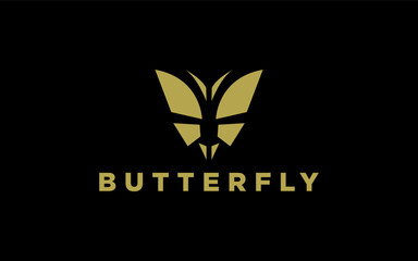 modern art flying butterfly logo design template illustration inspiration