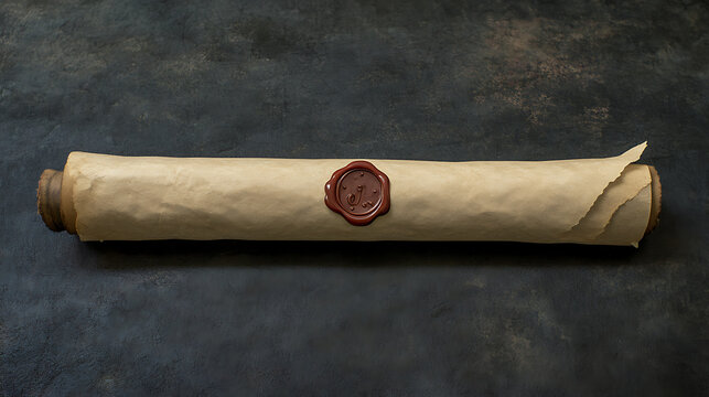 Paper scroll with wax seal