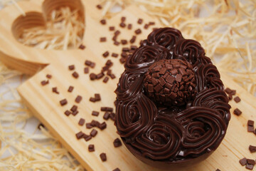 Gourmet Easter egg on the table