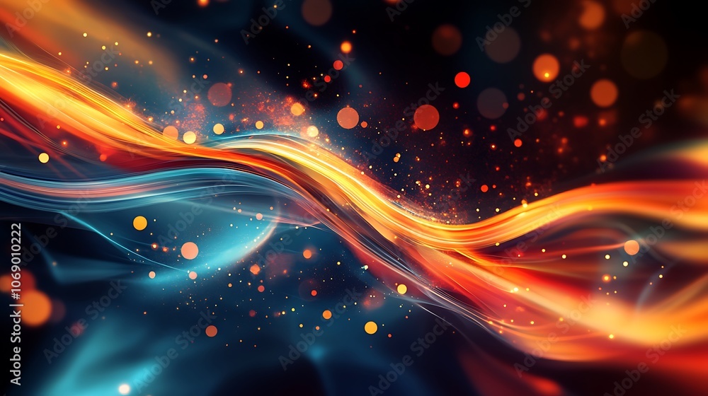 Poster beautiful abstract wallpaper featuring rich colors and dynamic patterns image