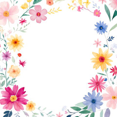 Obraz premium Watercolor spring blossom flower background illustration