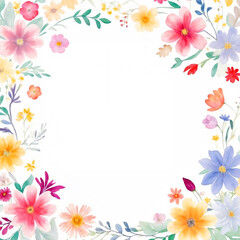 Fototapeta premium Watercolor spring blossom flower background illustration