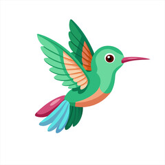 Obraz premium Cute nightingale bird cartoon vector