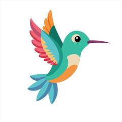Cute nightingale bird cartoon vector