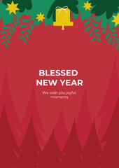 Festive Christmas Card with Love and Joy Message. Perfect for holiday greetings and sharing season's cheer