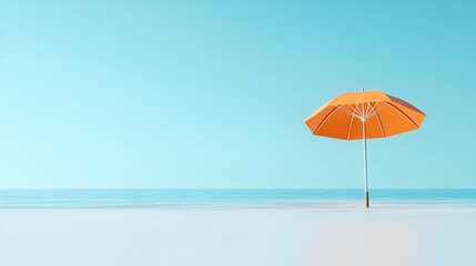 beach umbrella 3d render icon