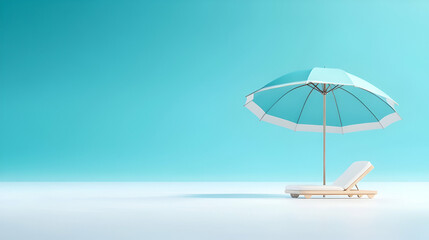 beach umbrella 3d render icon