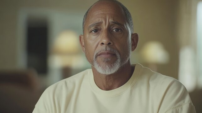 Close-up on grief counselor gentle expression, attentive listening, softly lit space, compassionate presence, Photorealistic