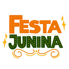 Festa Junina brazilian culture hand drawn lettering