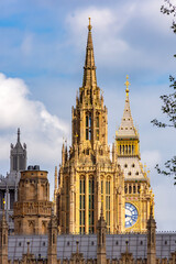 Obraz premium Towers of Westminster palace (Houses of Parliament) in London, UK