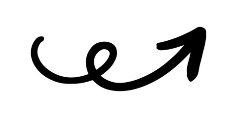 手書きのくるくる矢印