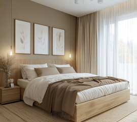 A classic style bedroom that gives a warm feeling to the heart.