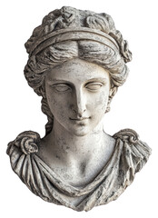 PNG Classic Greek goddess statuebust art sculpture artifact.