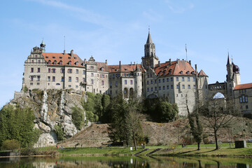 Fototapeta premium Panorama of Sigmaringen castle, Baden Wuerttemberg, Germany 