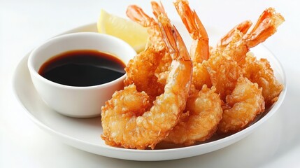 fried shrimps with sauce