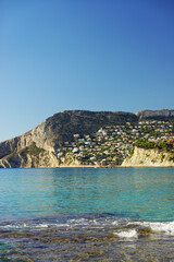 Fototapeta premium The panorama of the sea from Calp town, Spain