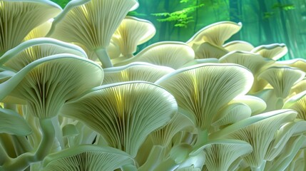 Mushroom depicted on a plain background, beautiful fungi macro. Background placid, mushroom vivid.