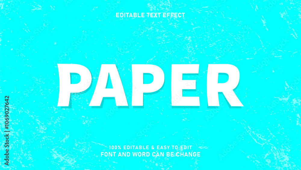 Poster paper text effect with simple and elegant style that can be edited