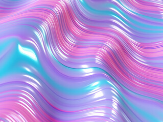 Obraz premium Seamless 80s Holographic Pink and Blue Frosted Jelly Waves for Vaporwave Background