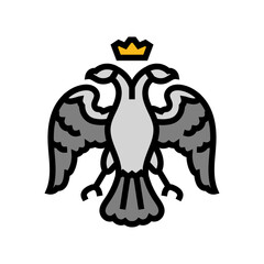 double headed eagle byzantine color icon vector. double headed eagle byzantine sign. isolated symbol illustration