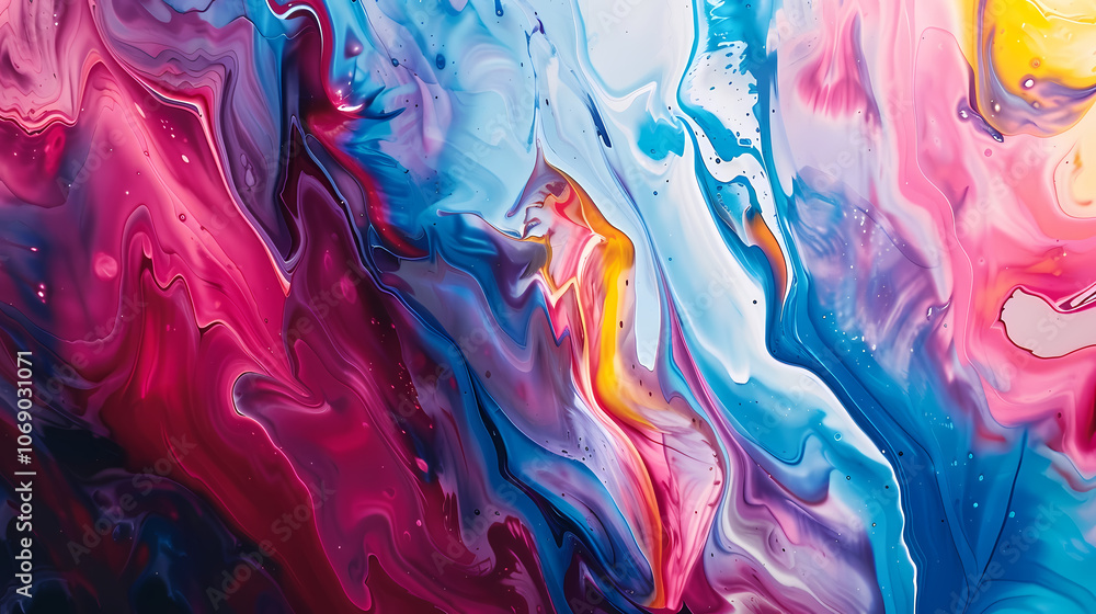 Poster abstract background with splashes generated ai