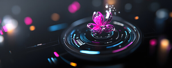 Growth risk dashboard in neon dark corporate setting