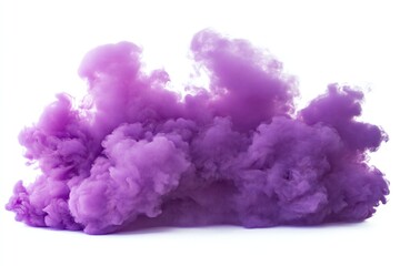 Fototapeta premium purple smoke isolated on white background