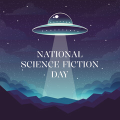 national science fiction day flat vector illustration © Marina