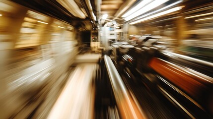 Fast Motion Blur Industrial Factory Machine Production Speed