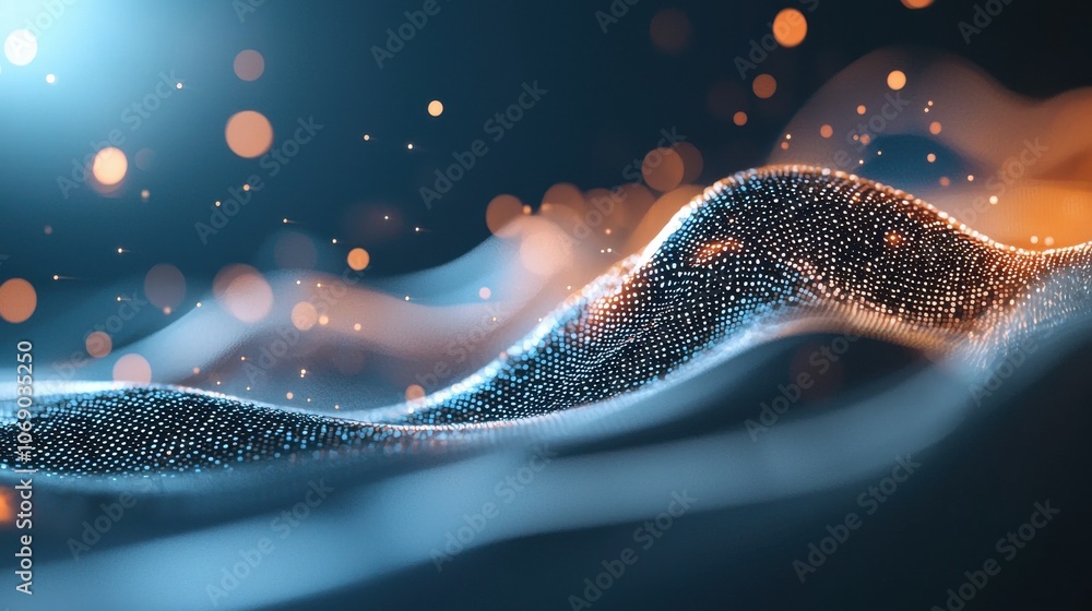 Poster Abstract Digital Background with Binary Code Elements