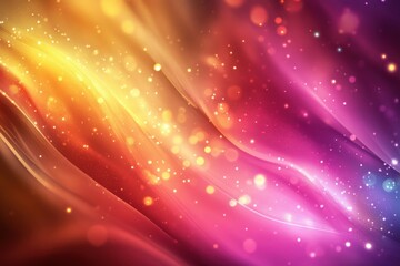 Fototapeta premium Vibrant Abstract Waves with Bokeh Effect