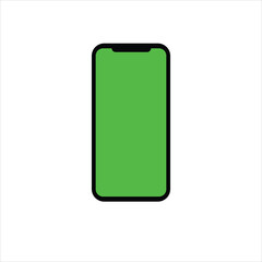 smartphone mockup. Mobile phone vector with isolated on white background. Device front view. 2D mobile phone, high quality smart phone mockup for ui ux presentation.
