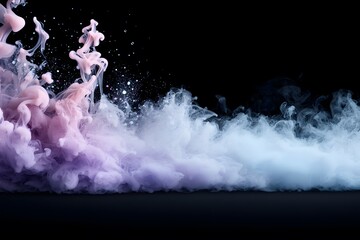 Obraz premium Ethereal Purple and Pink Smoke Overlay