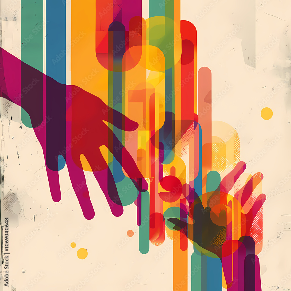 Poster abstract colorful background with splashes generated ai