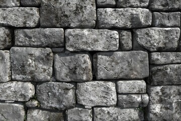 Obraz premium Weathered Seamless Stone Wall Texture, rocky, masonry, background, natural