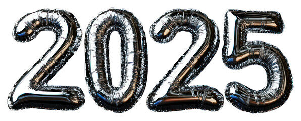 Fototapeta premium PNG black 2025 year.