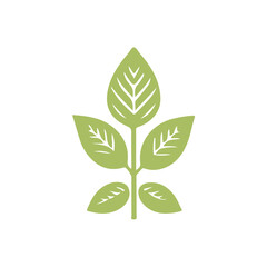 Simple and elegant leaf icon for nature designs