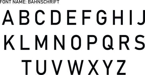 Bahnschrift font vector