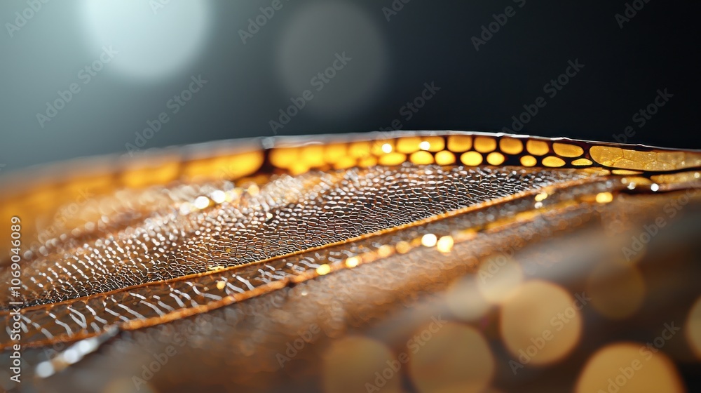 Aufkleber detailed macro of dragonfly wing with intricate patterns
