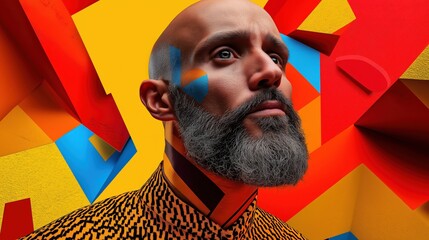 american flag with person