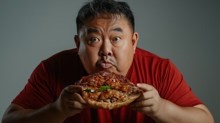 man eating a sandwich