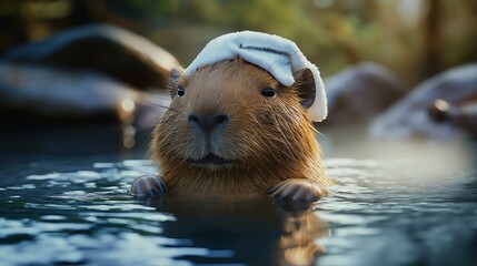 A cute capybara 