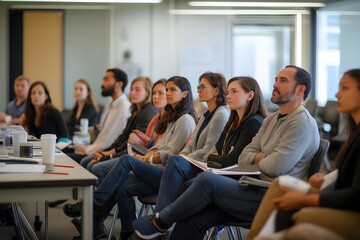 Attentive Audience Members at a Business Conference